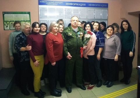Воина-интернационалиста Михаила Баранова чествовали в Чериковском РЦСОН