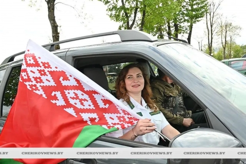 Автопробег в честь Дня Великой Победы прошел в Чериковском районе